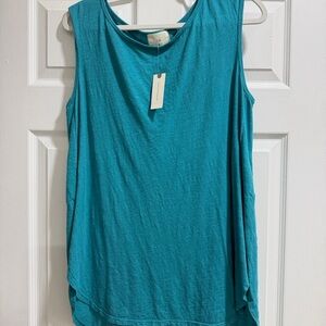 Anthropologie Teal Sleeveless Tank Top